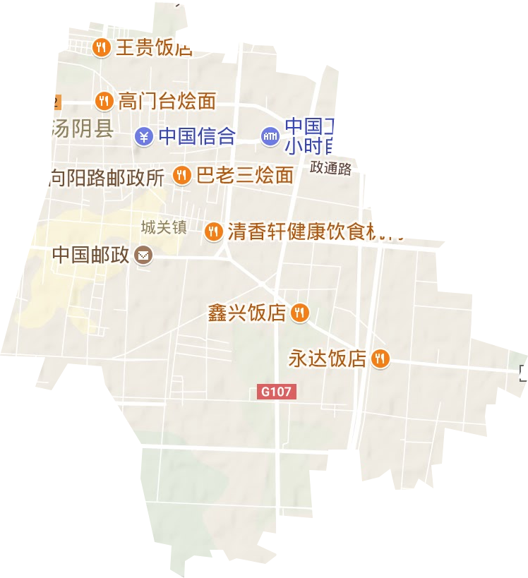 城關(guān)鎮(zhèn)地形圖