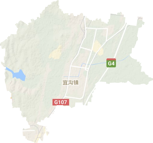 宜溝鎮地形圖
