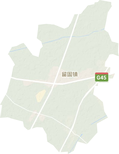 留固鎮地形圖