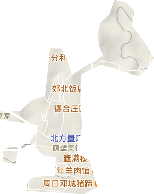 鶴山街街道地形圖