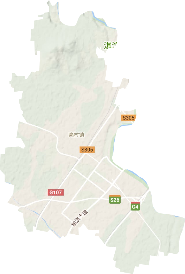 高村鎮(zhèn)地形圖