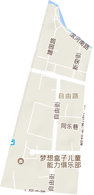 自由路街道地形圖