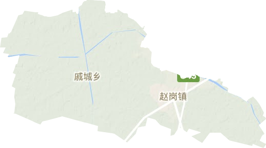 趙崗鎮地形圖