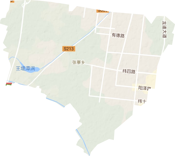 南蒲街道地形圖