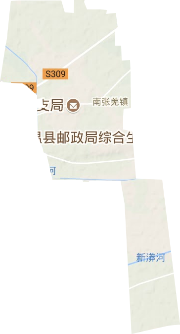 南張羌鎮地形圖