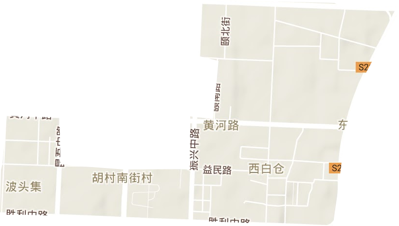 黃河路街道地形圖