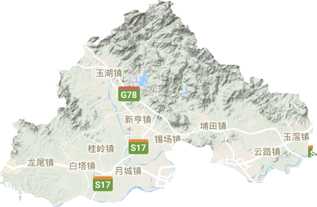 揭東區地形圖