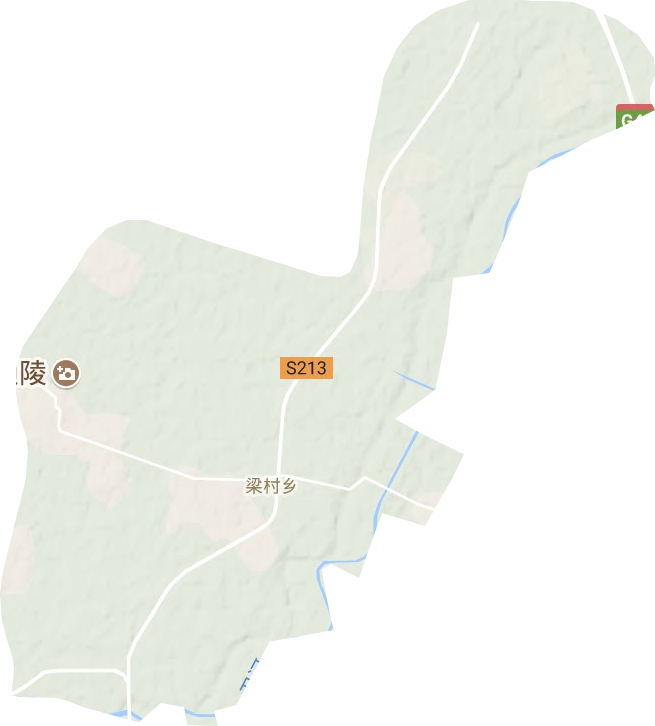 梁村鄉地形圖