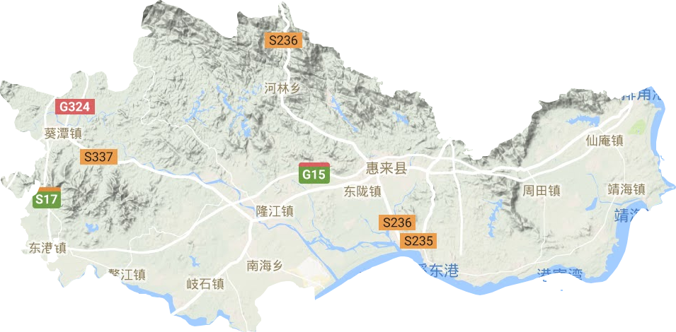 惠來縣地形圖
