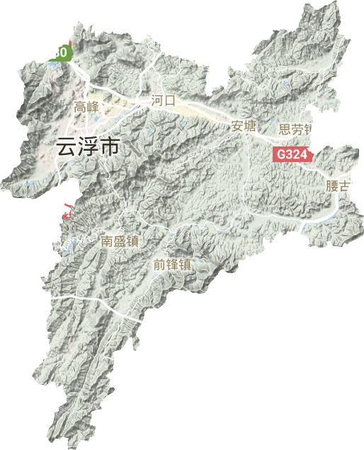 云城區(qū)地形圖