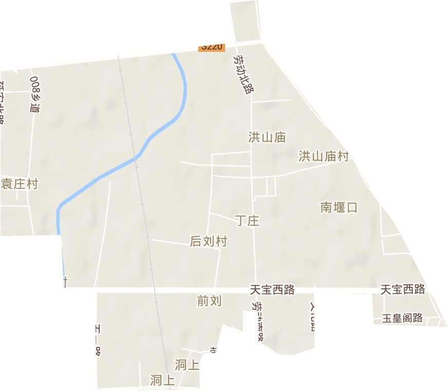 丁莊街道地形圖