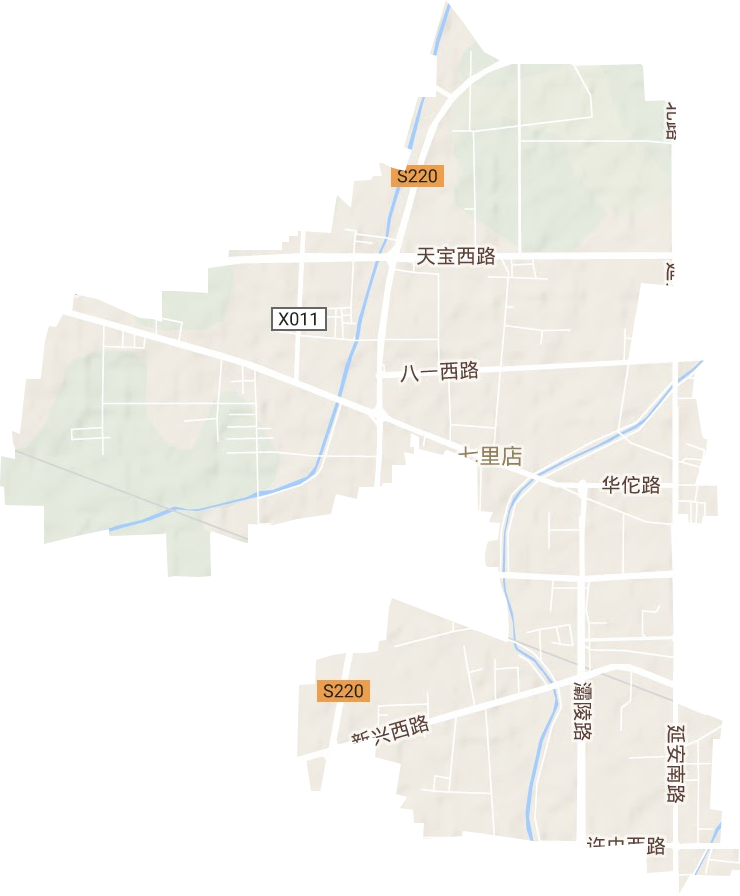 七里店街道地形圖