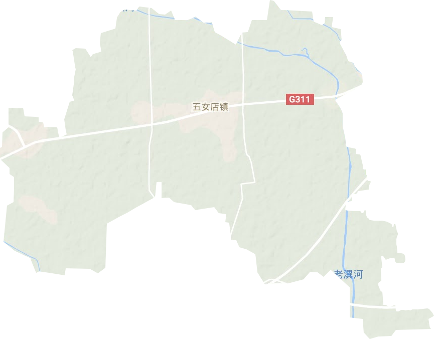 五女店鎮地形圖