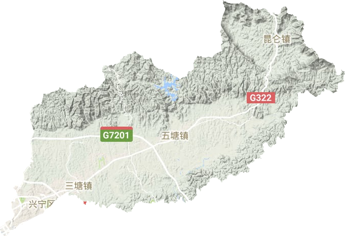興寧區地形圖