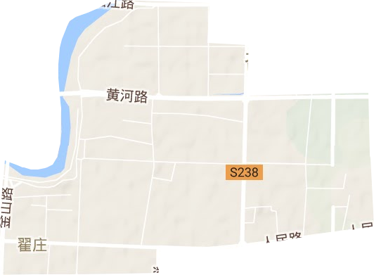 翟莊辦事處地形圖