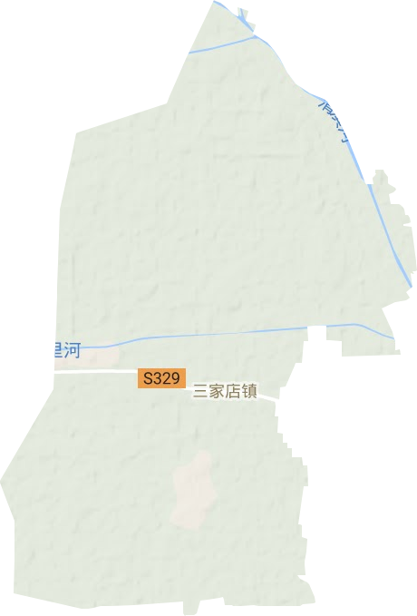 三家店鎮(zhèn)地形圖