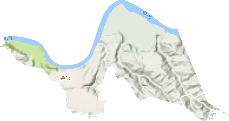 會興街道地形圖