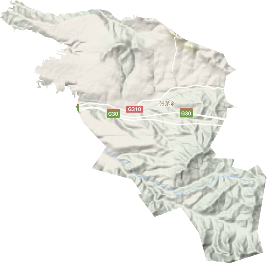 張茅鄉地形圖