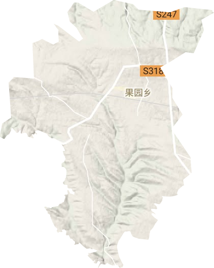 果園鄉(xiāng)地形圖