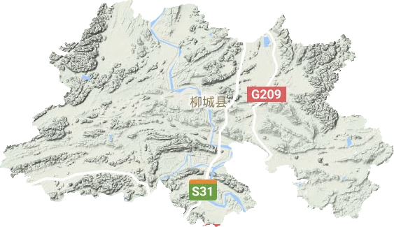 柳城縣地形圖