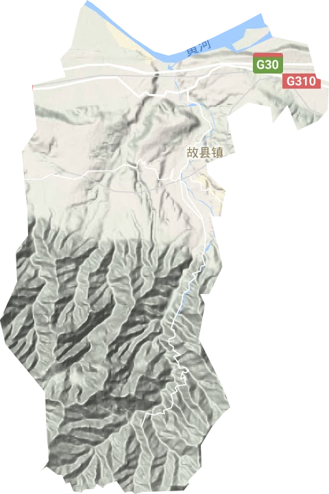 故縣鎮地形圖