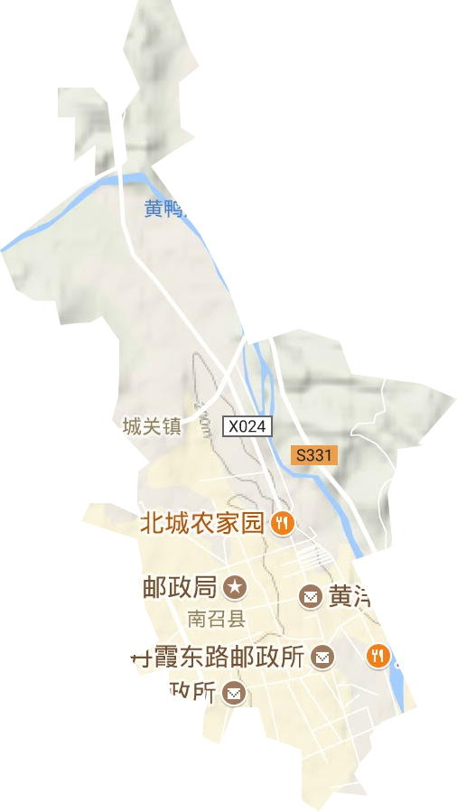 城關鎮(zhèn)地形圖