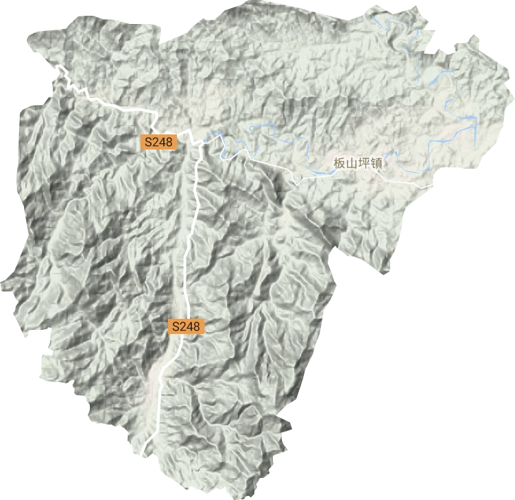 板山坪鎮地形圖