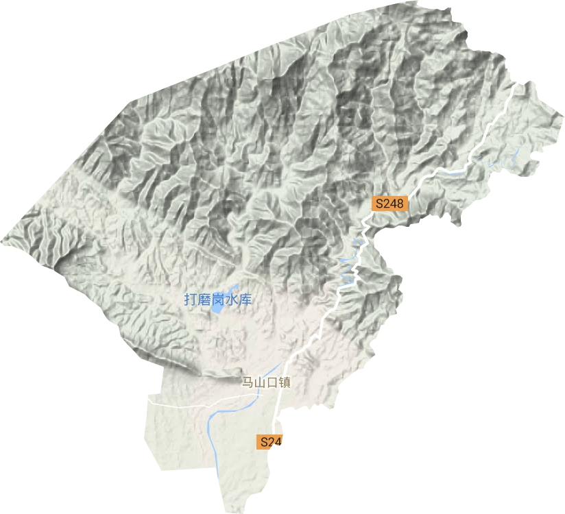 馬山口鎮地形圖