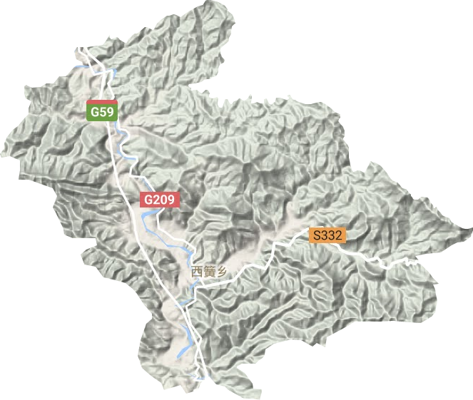 西簧鄉地形圖