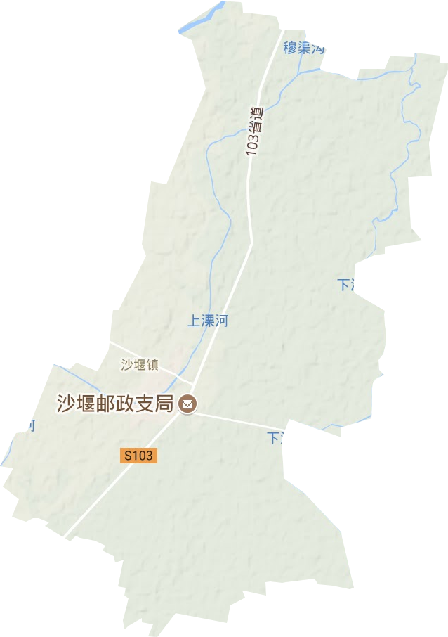 沙堰鎮地形圖