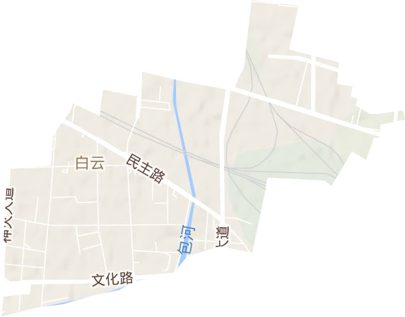 白云街道地形圖