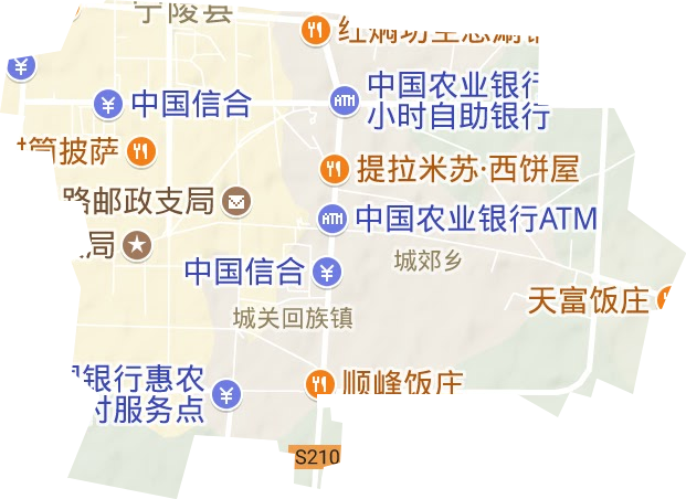 城關(guān)鎮(zhèn)地形圖
