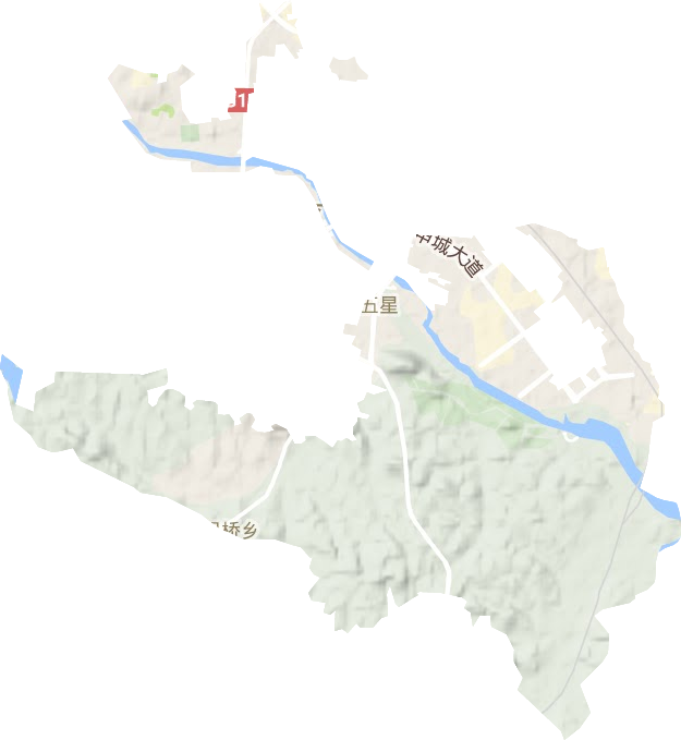 五星街道地形圖