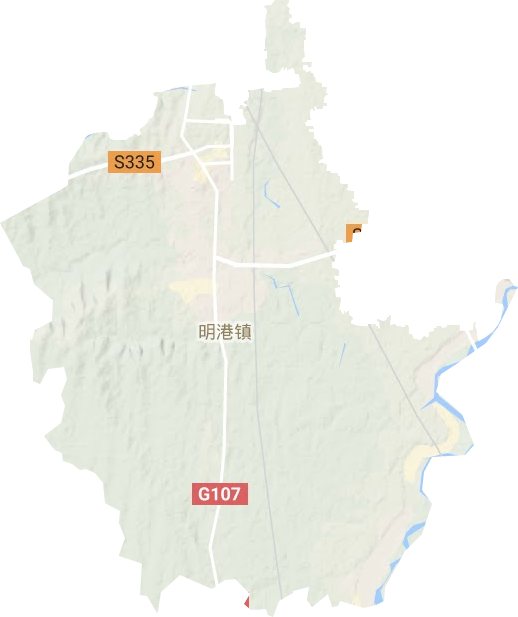 明港鎮(zhèn)地形圖
