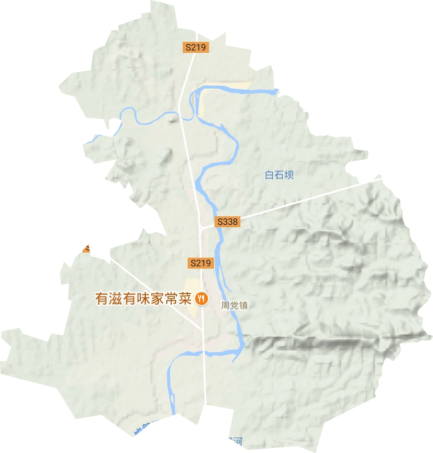周黨鎮地形圖