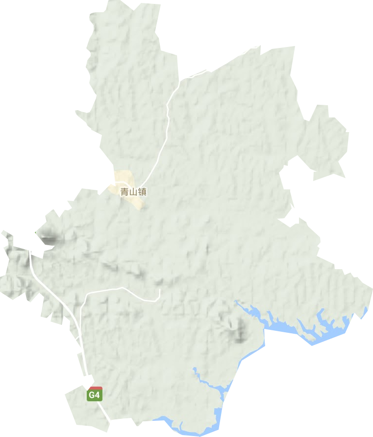 青山鎮地形圖
