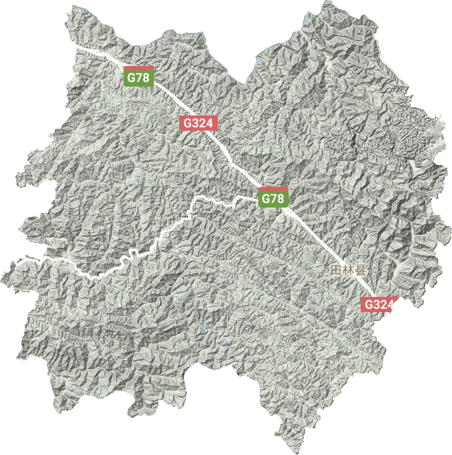 田林縣地形圖