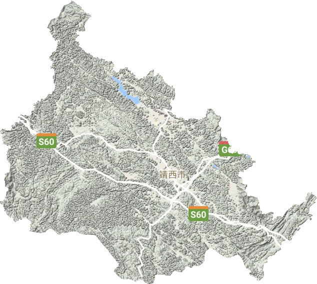 靖西市地形圖