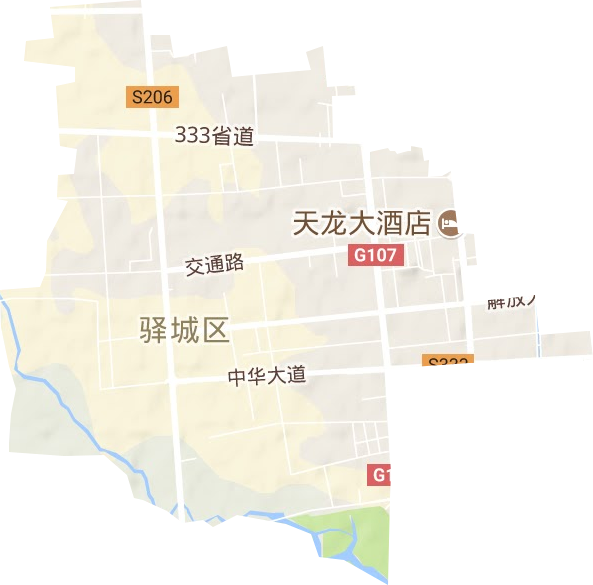 橡林街道地形圖