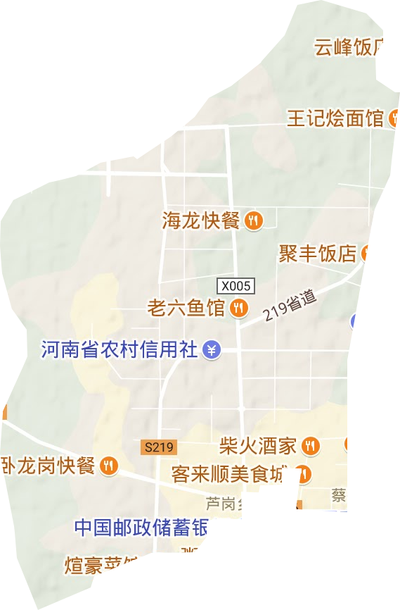 臥龍街道地形圖