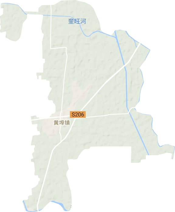 黃埠鎮地形圖
