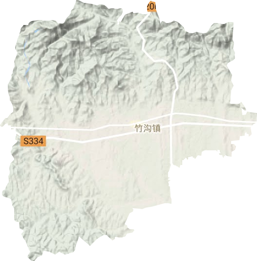竹溝鎮地形圖