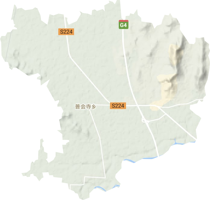 普會寺鄉地形圖