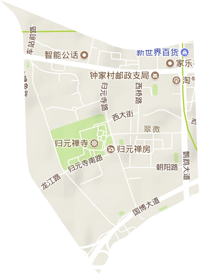 翠微街辦事處地形圖