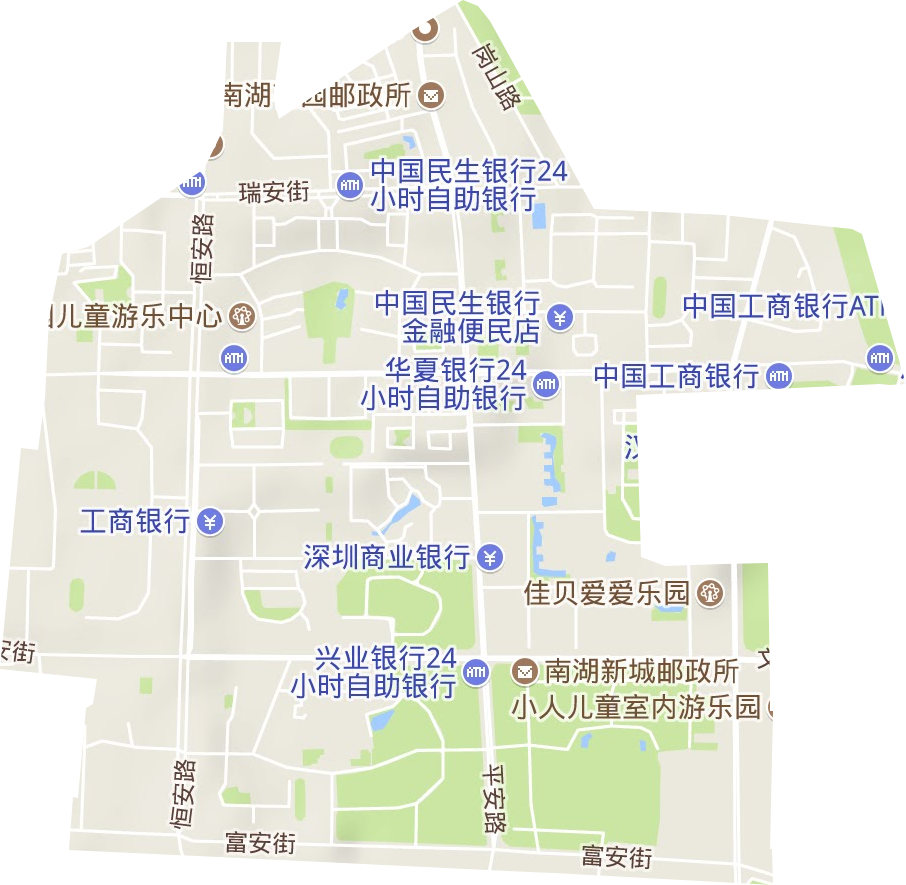 南湖街辦事處地形圖