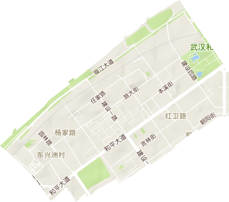 紅衛路街道地形圖