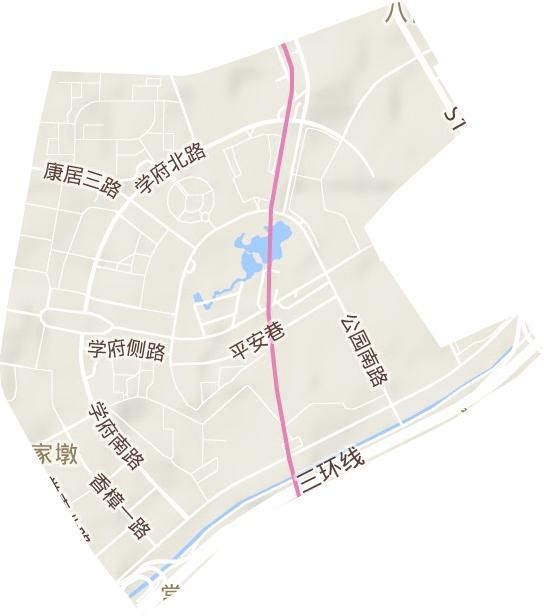 常青花園新區街道管理委員會地形圖