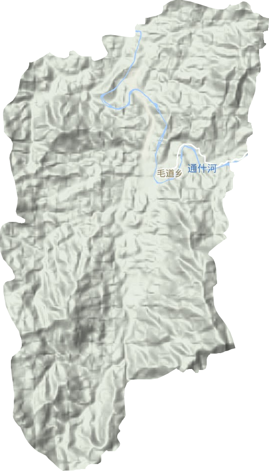 毛道鄉地形圖