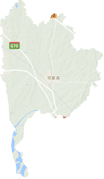 祁家灣街道地形圖