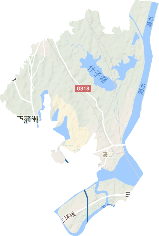 灄口街道地形圖